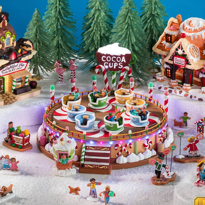 Lemax Sugar N Spice Sights & Sounds: Cocoa Cups #74222