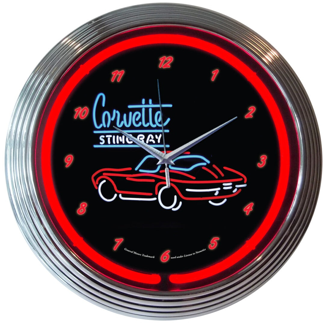Neonetics Corvette Stingray Neon Clock