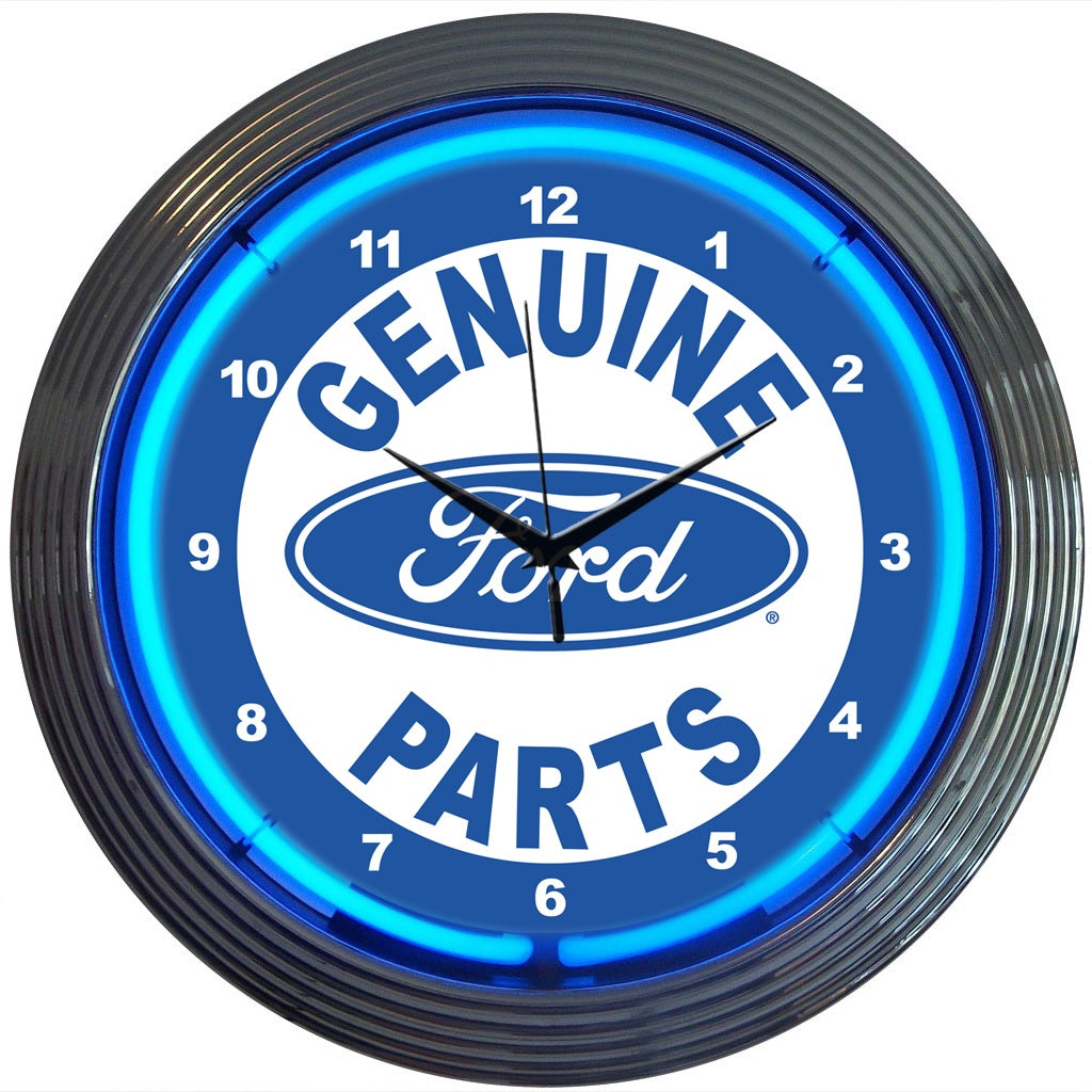 Neonetics Ford Genuine Parts Neon Clock
