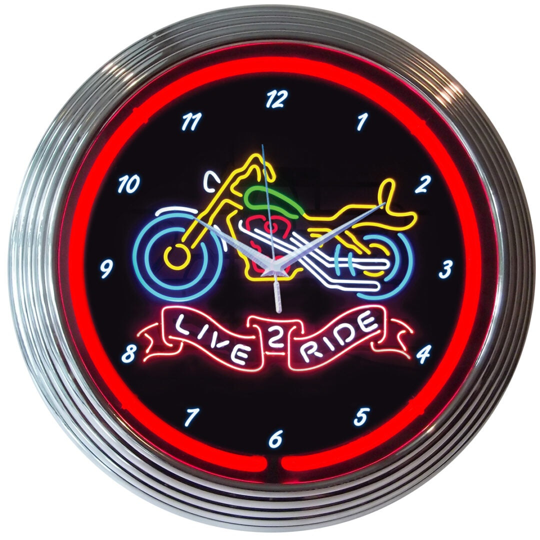 Neonetics Live 2 Ride Neon Clock