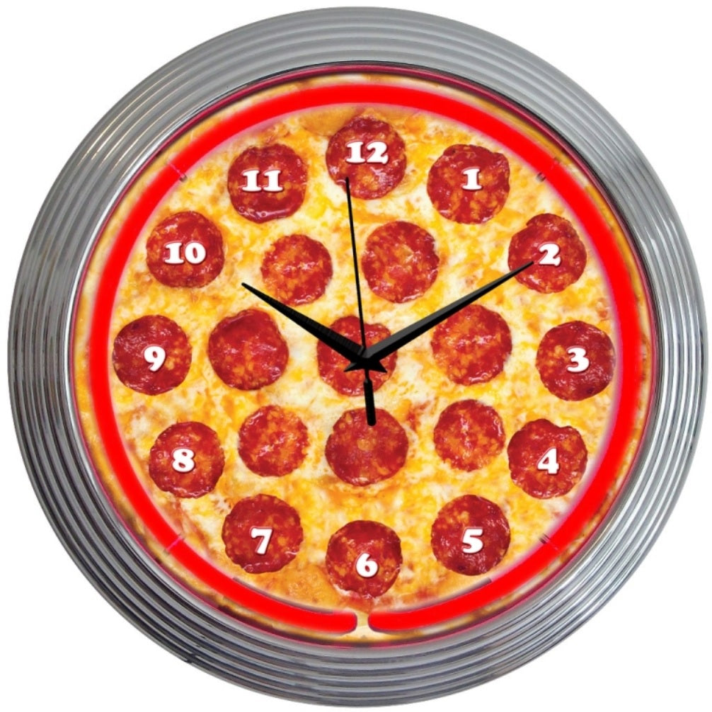 Neonetics Pizza Neon Clock