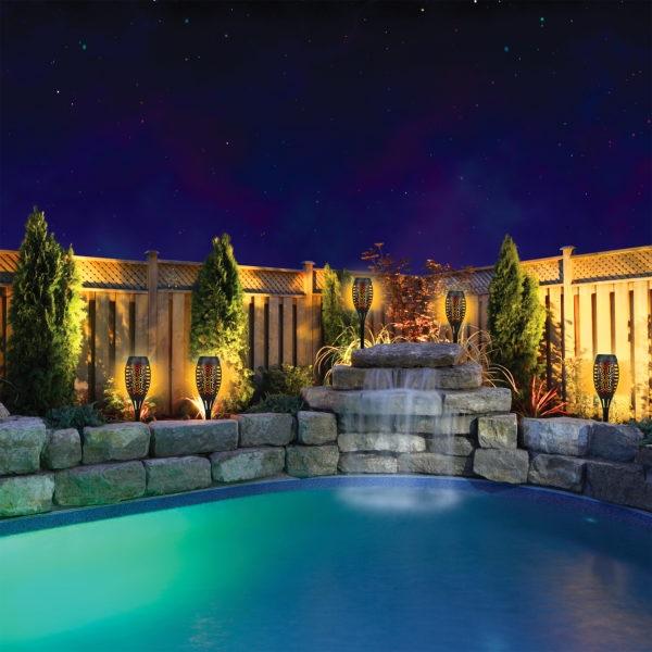 Zen Garden Solar Flicker Flame Pathway Lantern