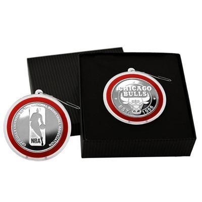 Highland Mint NBA Chicago Bulls Silver Coin Ornament Collectible