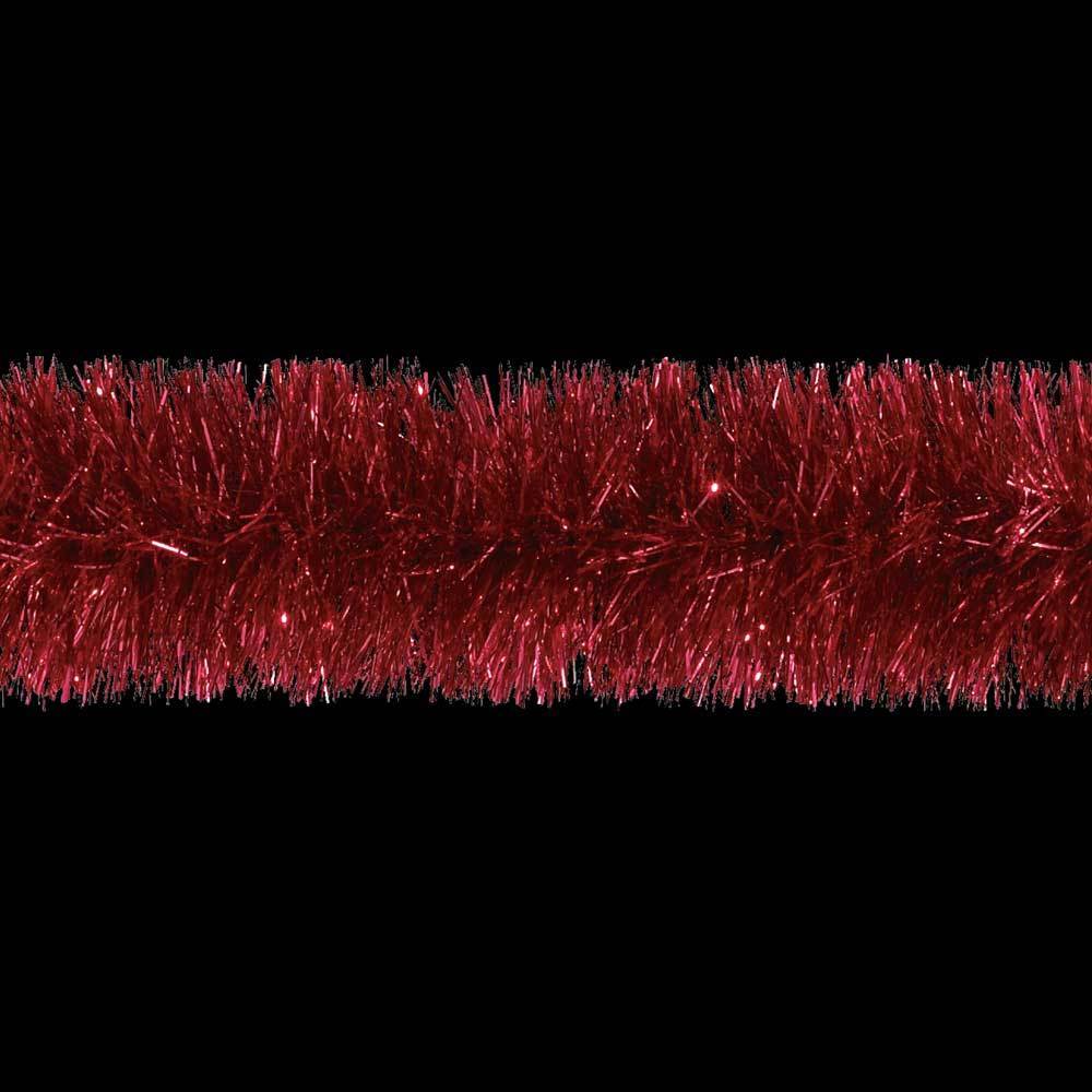 15' Super Plush Red Tinsel Christmas Garland