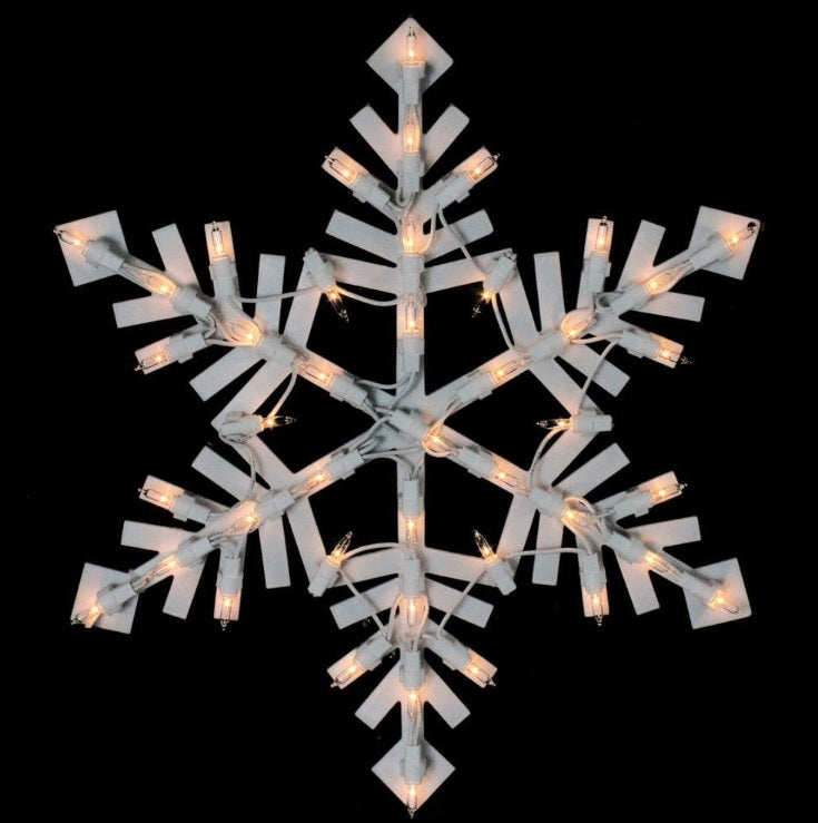 Lighted Snowflake Window Silhouette