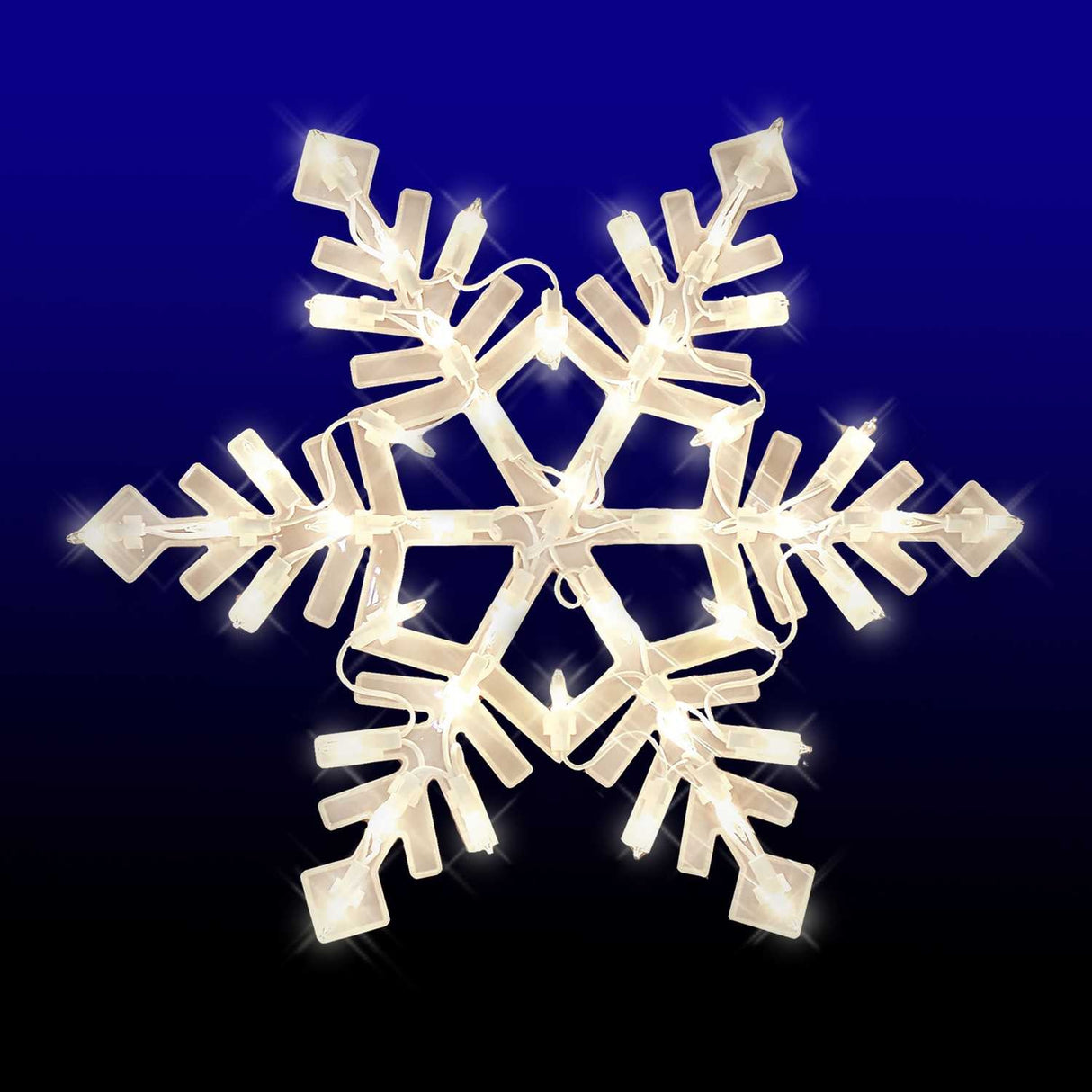 Lighted Snowflake Window Silhouette