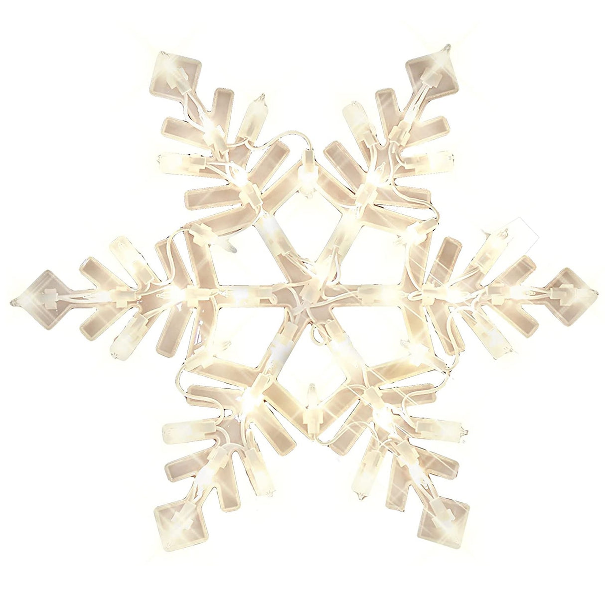 Lighted Snowflake Window Silhouette