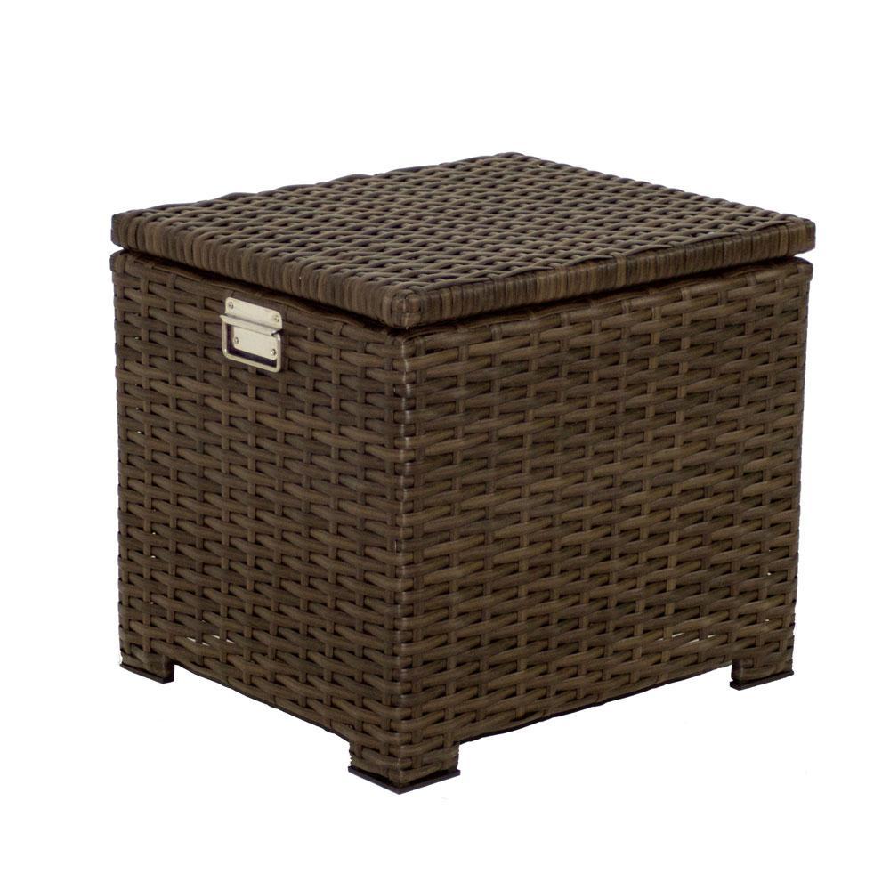 Wicker Aspen Ice Chest End Table