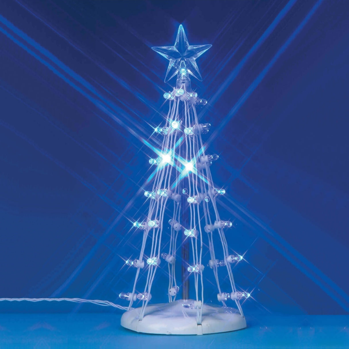 Lemax General Collectibles: Lighted Silhouette Tree, Blue, Medium #74658