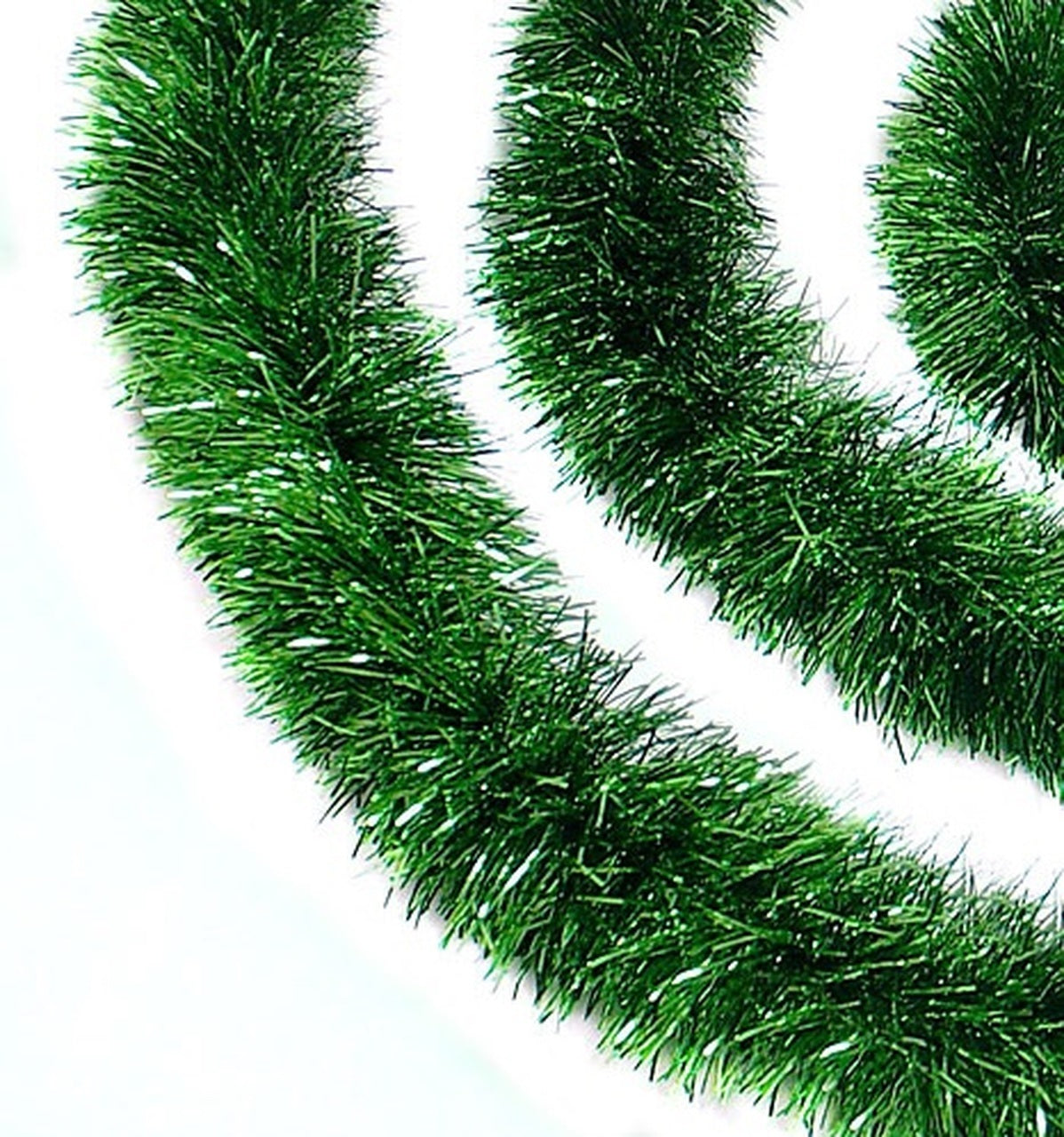 15' Green Tinsel Christmas Garland