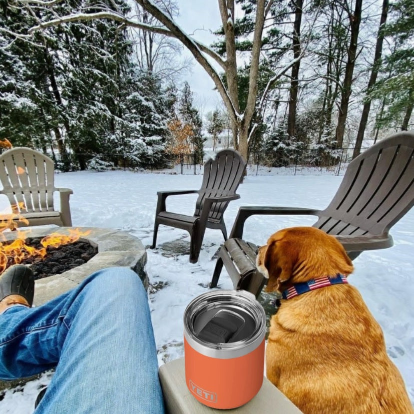 Orange Yeti mug.