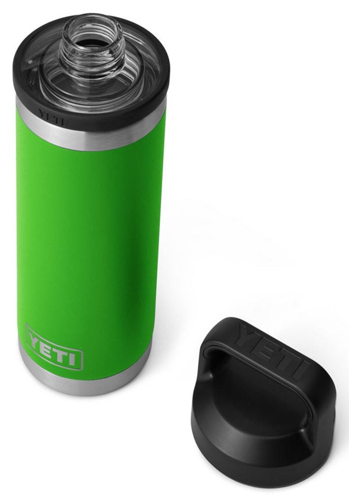 Green colored Yeti Rambler water bottle.
