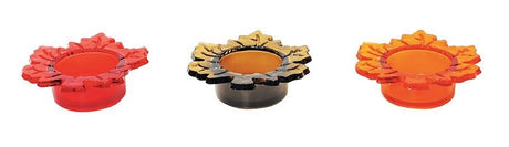 3" Leaf Glass Tea Light Holder