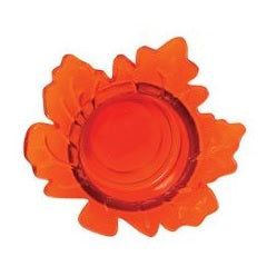 3" Leaf Glass Tea Light Holder