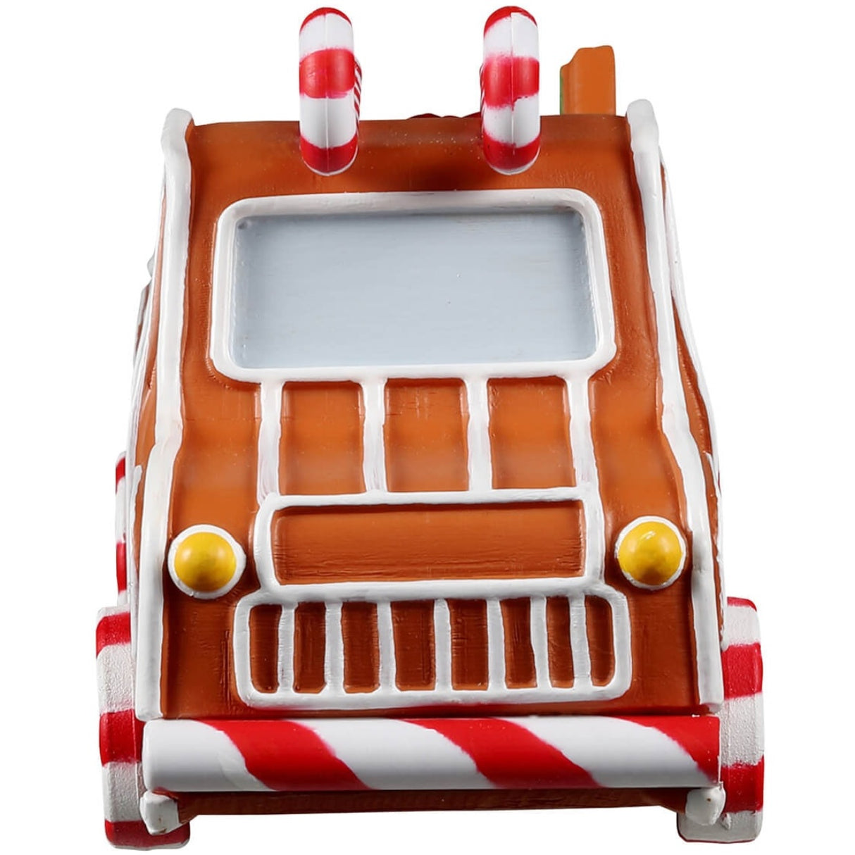 Resin village accent for a Lemax display. Designed to look like a truck made out of gingerbread and peppermint candies.