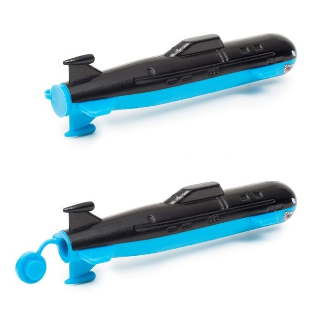 Dive toys shaped like submarines.