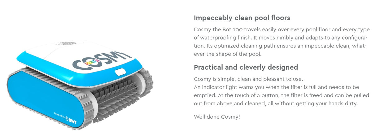 Cosmy the Bot 100 Robotic Pool Cleaner