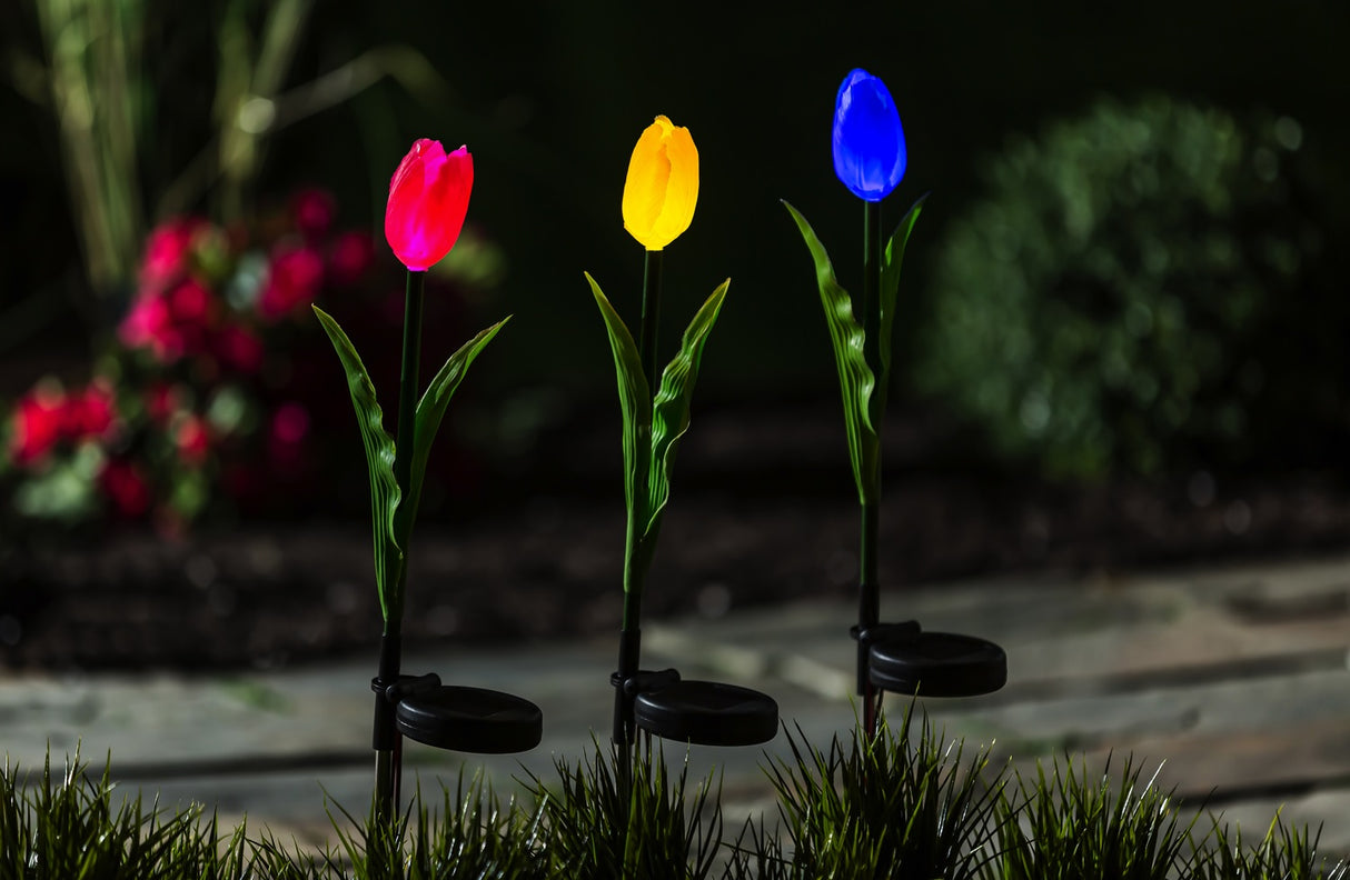 Solar Artificial Floral Garden Stake