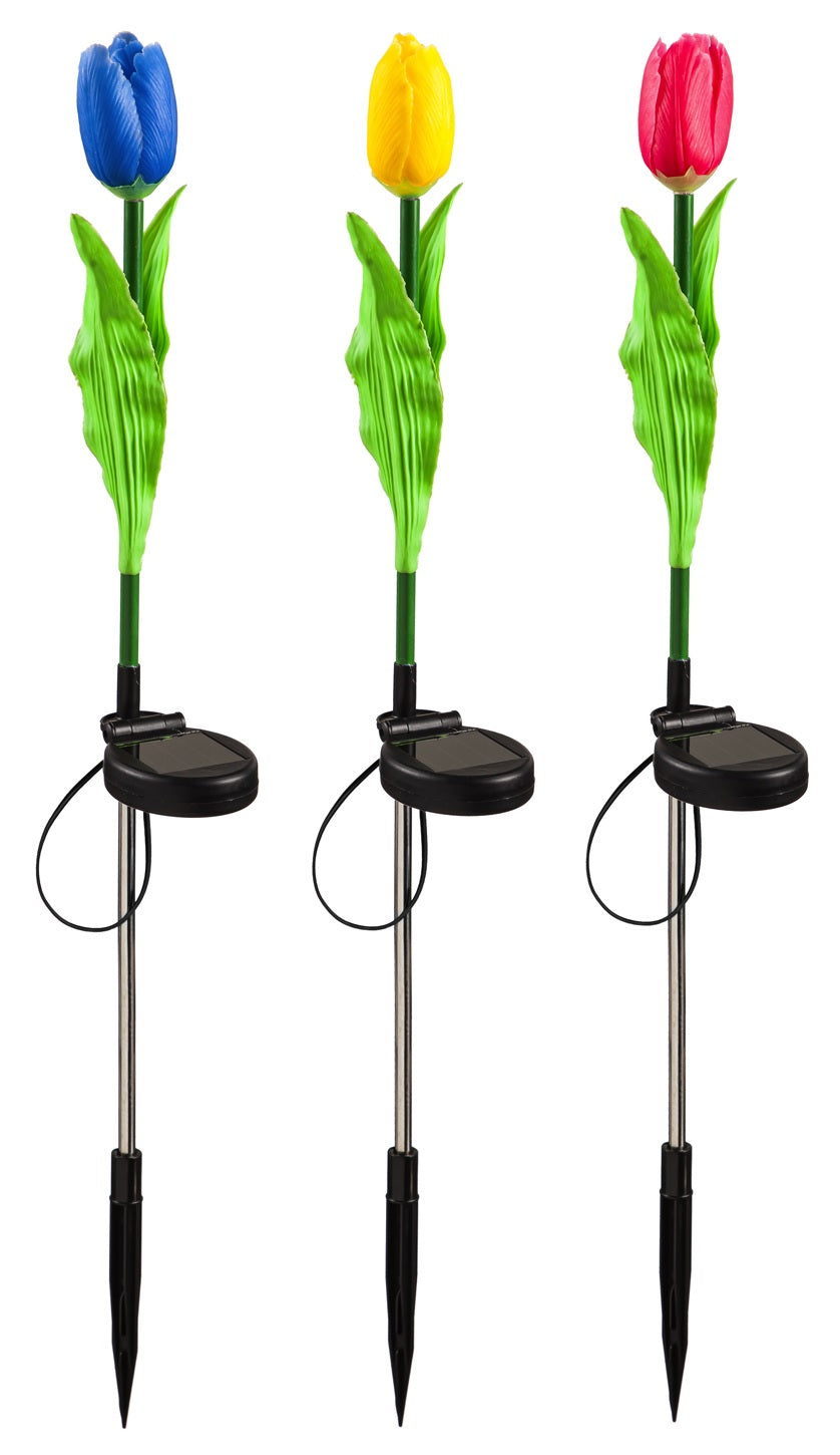 Solar Artificial Floral Garden Stake