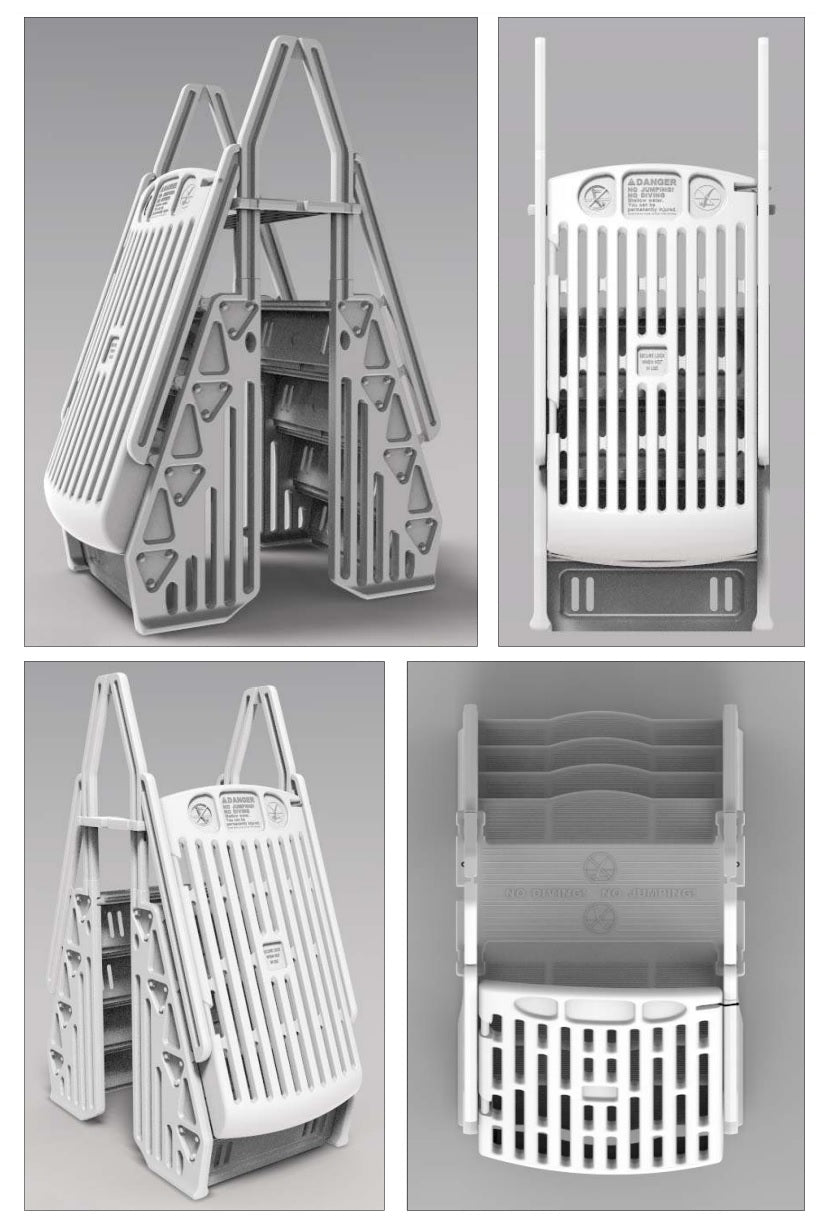 Grand Entry Double Step Pool Entry System with Gate