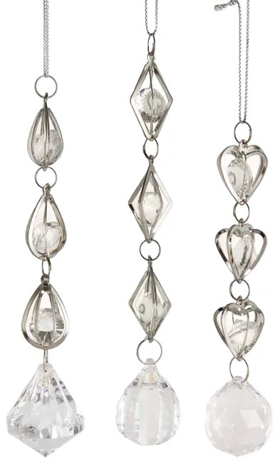 4.8" Clear Acrylic Dangle Ornament