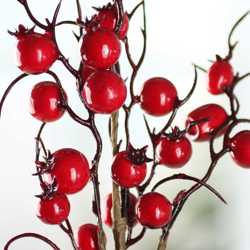 12" Waterproof Red Winter Berry Pick Spray