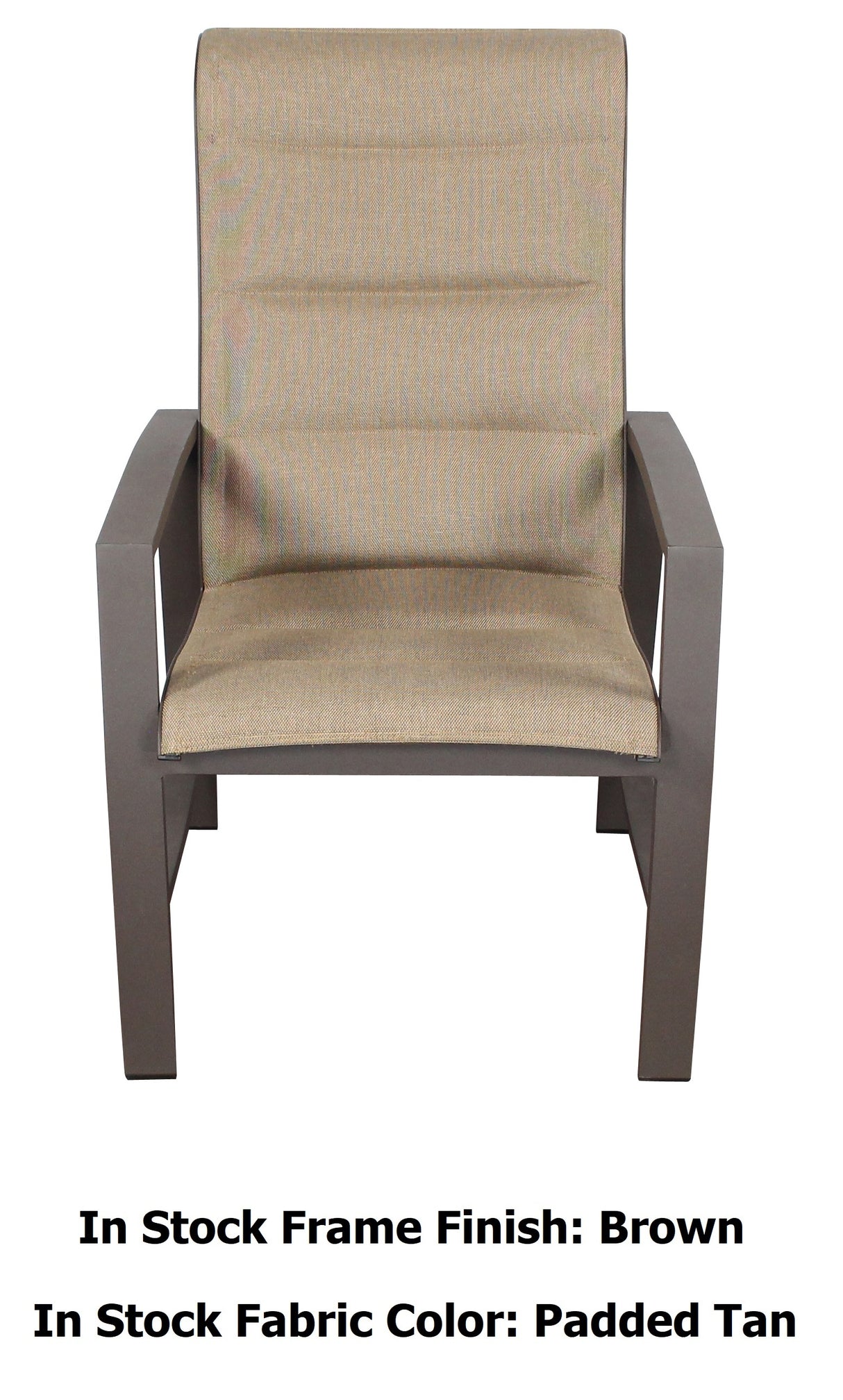 Horizon Brown Padded Sling Dining Set