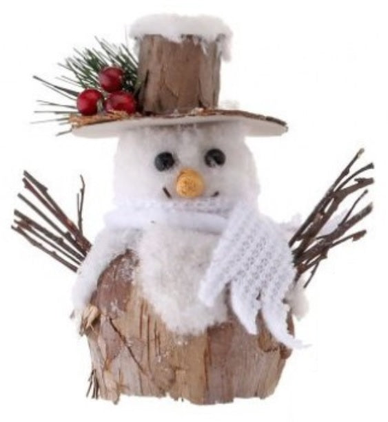 Natural Snowman Ornament