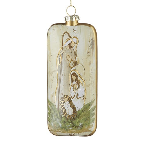 6" Holiday in Provence Holy Family Glass Ornament
