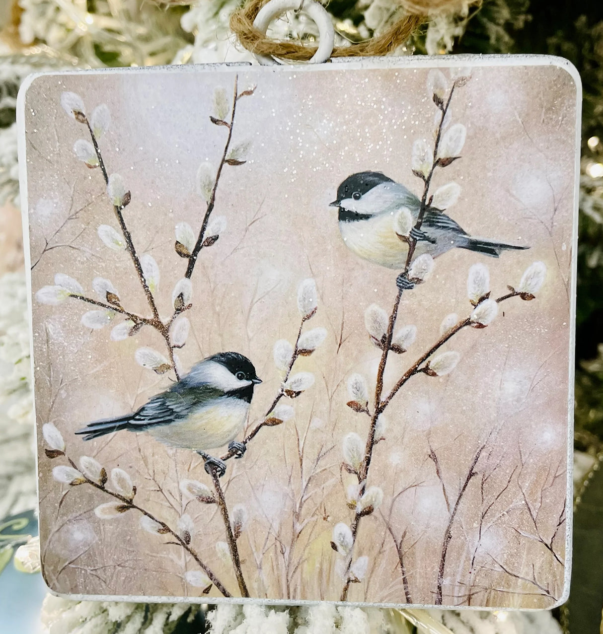 4" Chickadee Disc Ornament