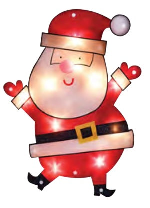 16" Shimmer Santa Wall & Window Light Art