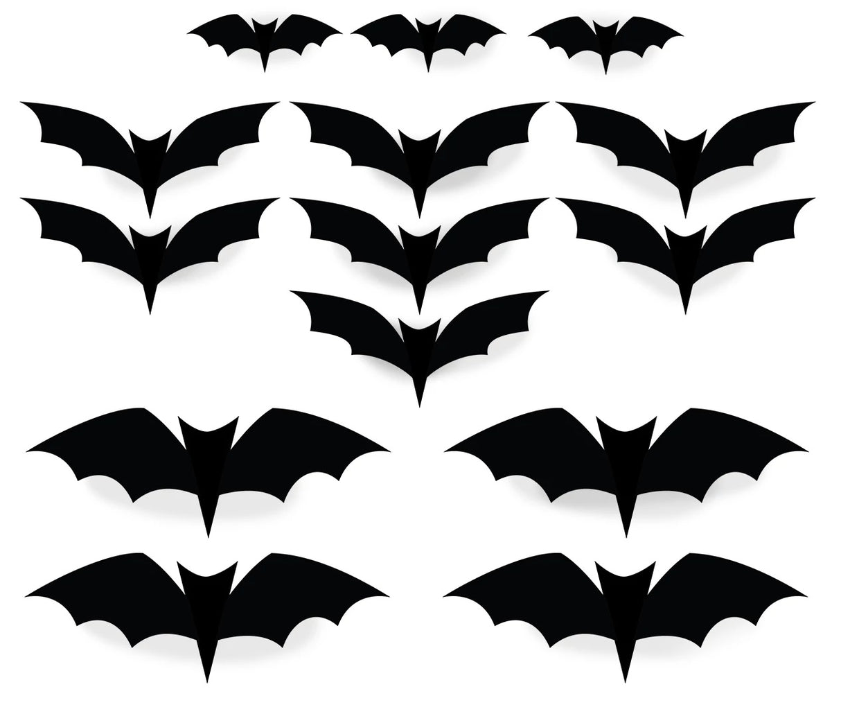 Set of 24 PVC Bats for Decorating