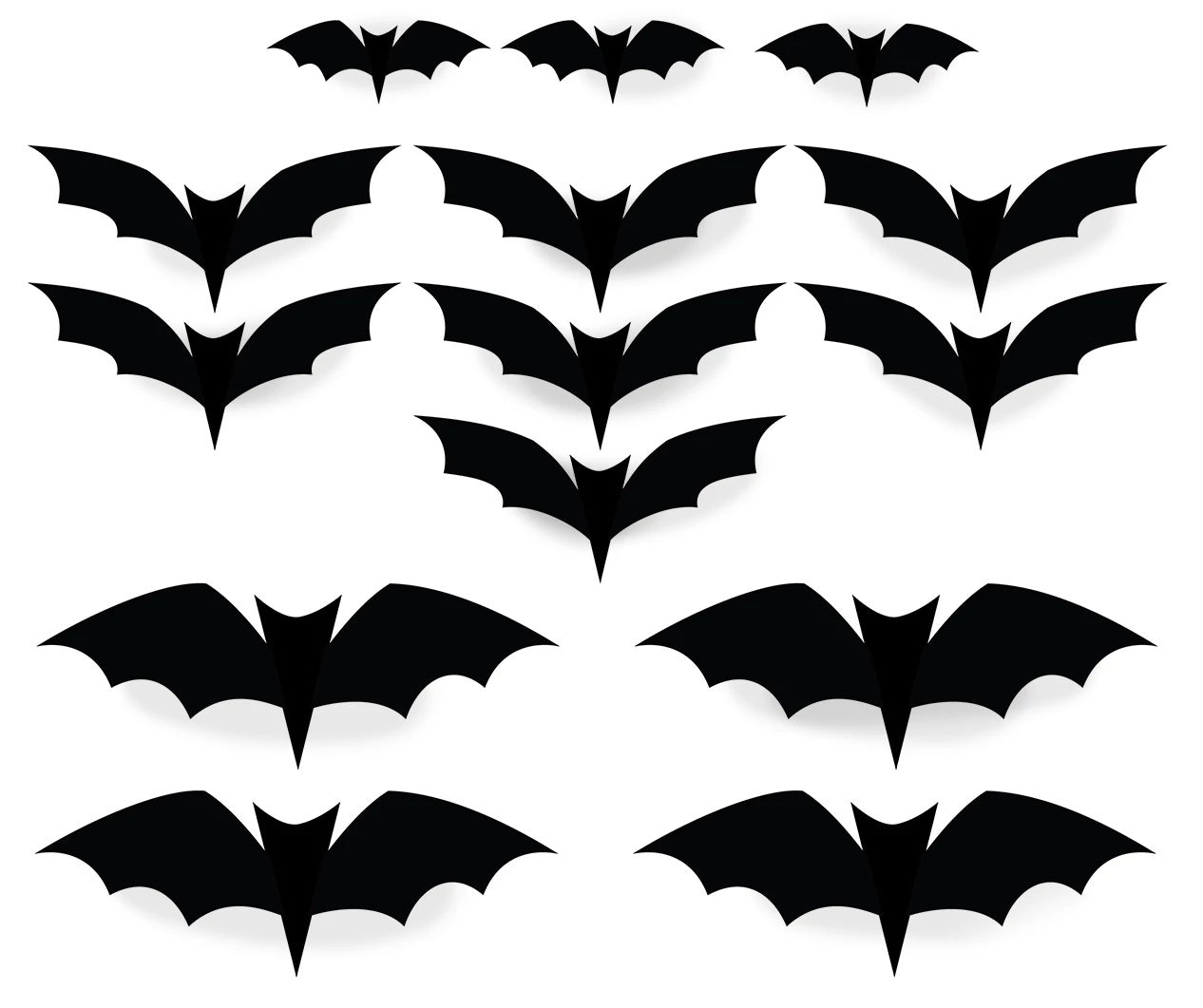 Set of 24 PVC Bats for Decorating