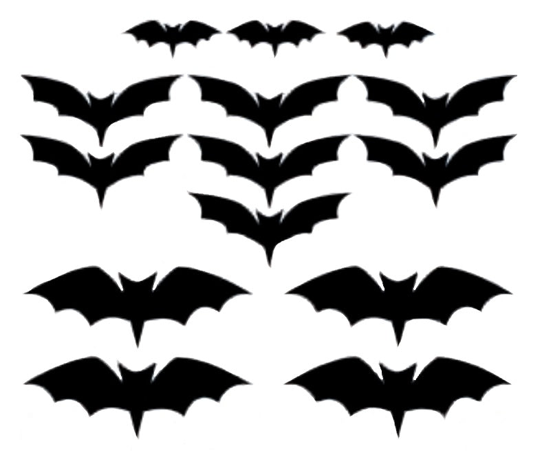 Set of 24 PVC Bats for Decorating