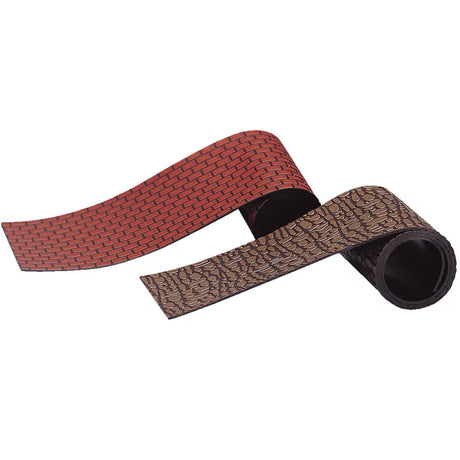 Plastic accessories for a Lemax display. Mats are designed to look like different textured roads.