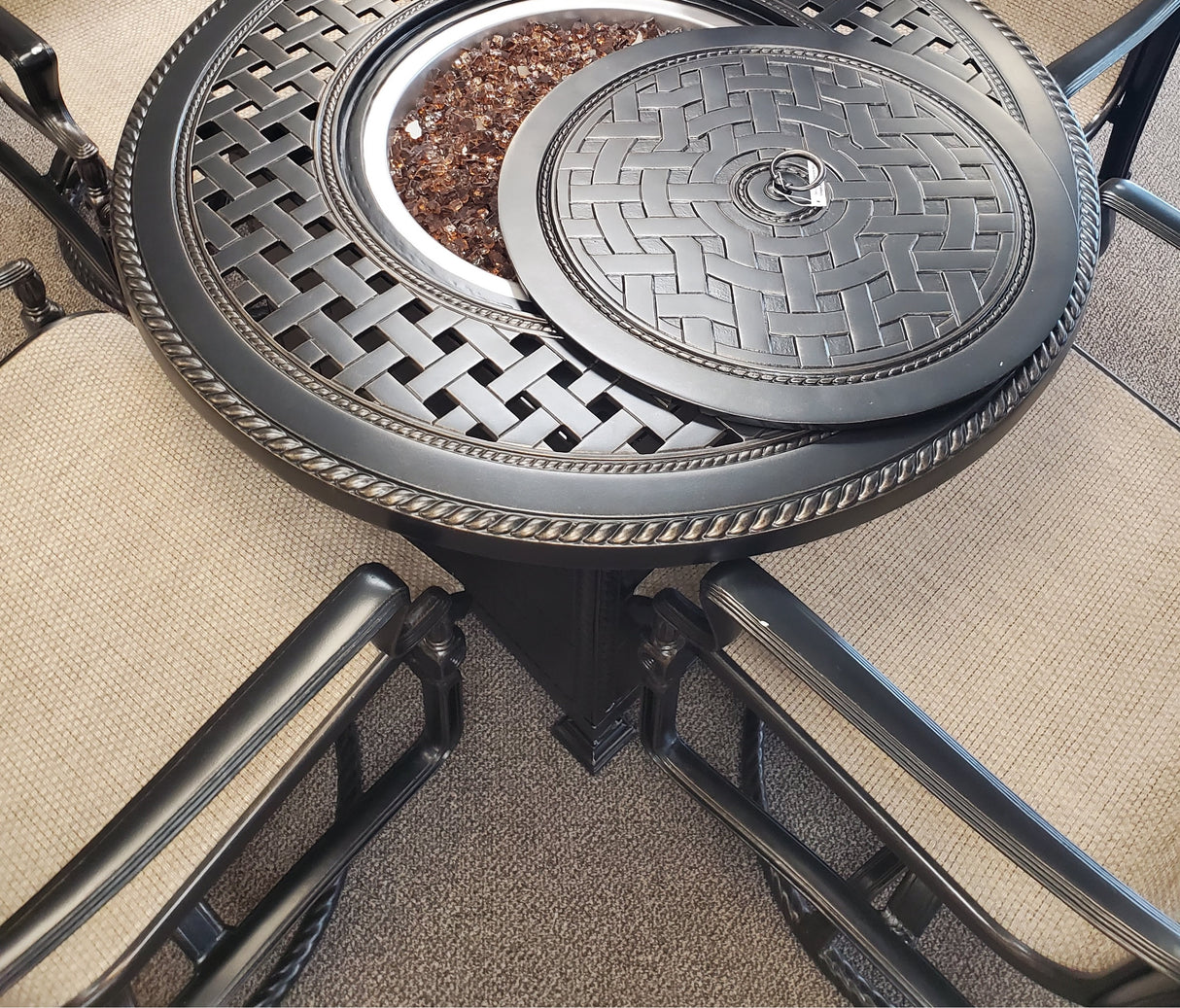 Bel Air Sling Cast Aluminum Fire & Chat Sets