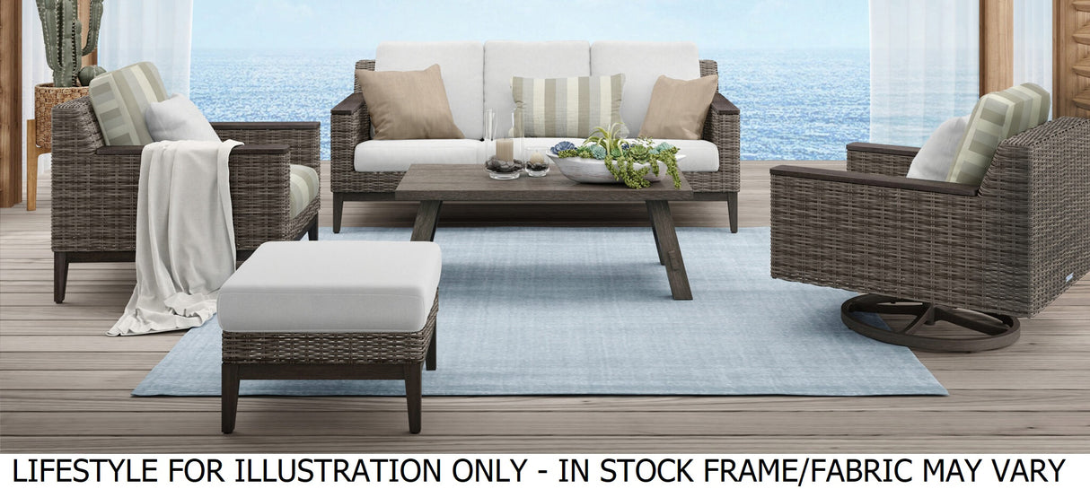 Remy Wicker Cushioned Seating and Chat Set