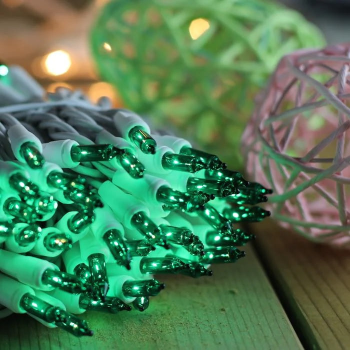 Set of 100 Mini Lights on White Wire