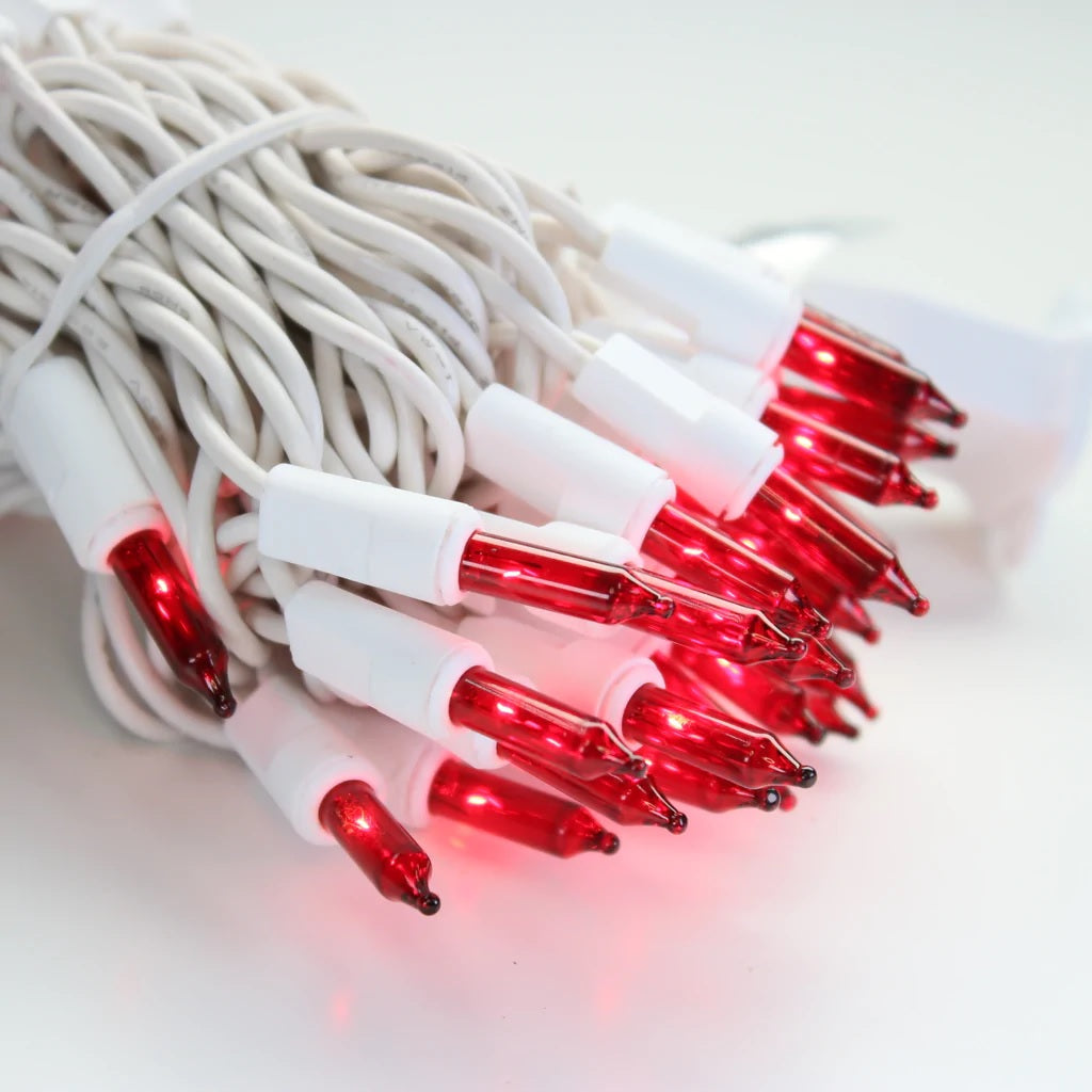 Set of 100 Mini Lights on White Wire