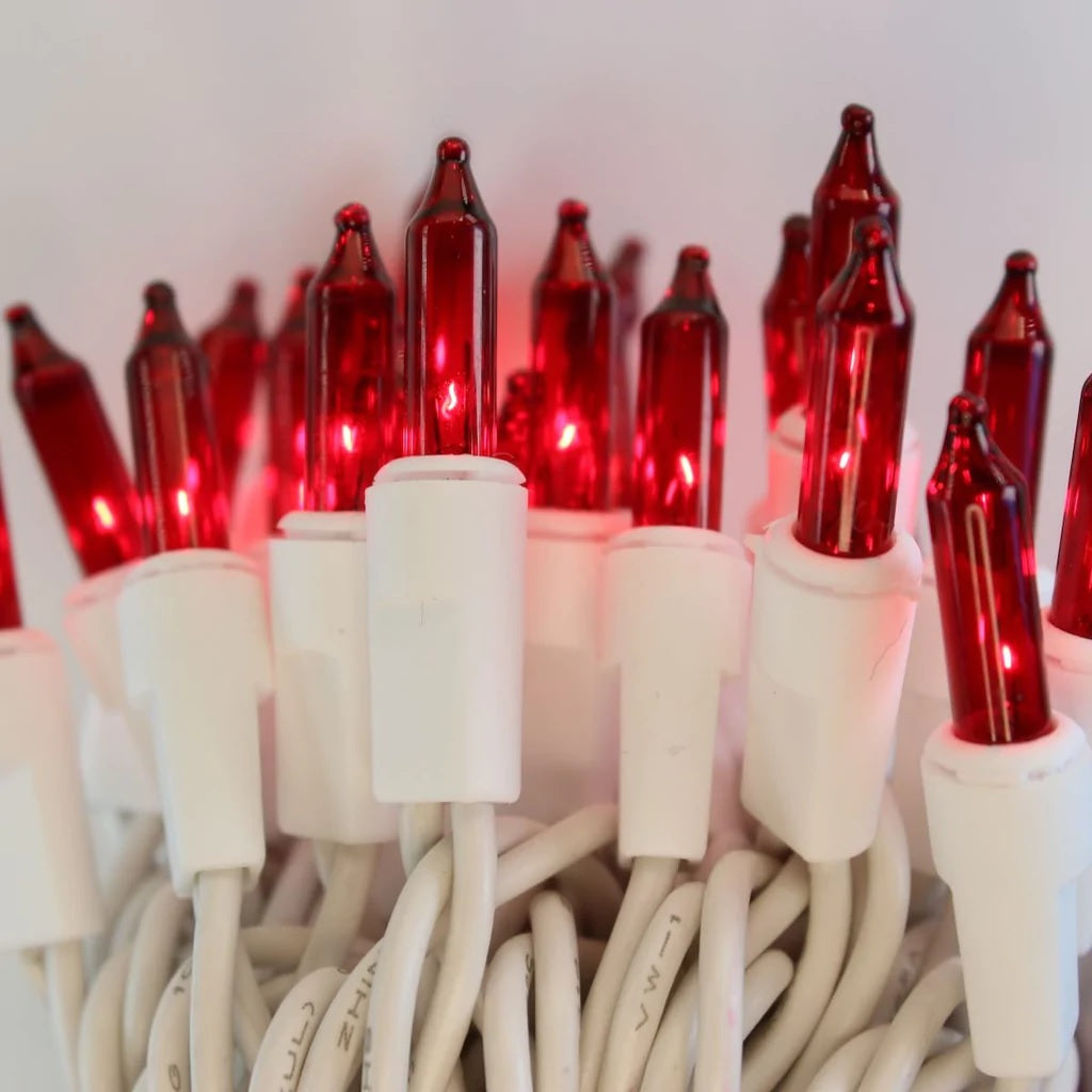 Set of 100 Mini Lights on White Wire