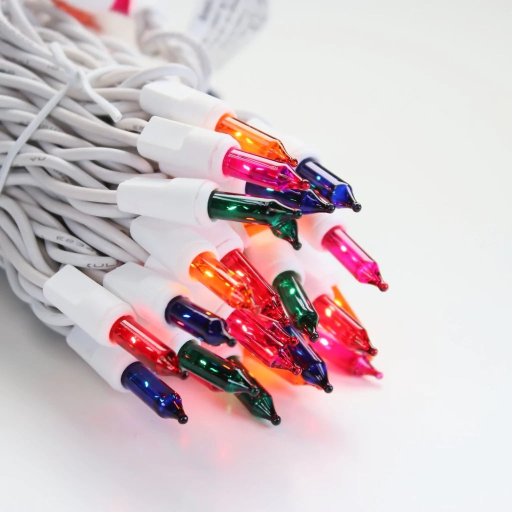 Set of 100 Mini Lights on White Wire