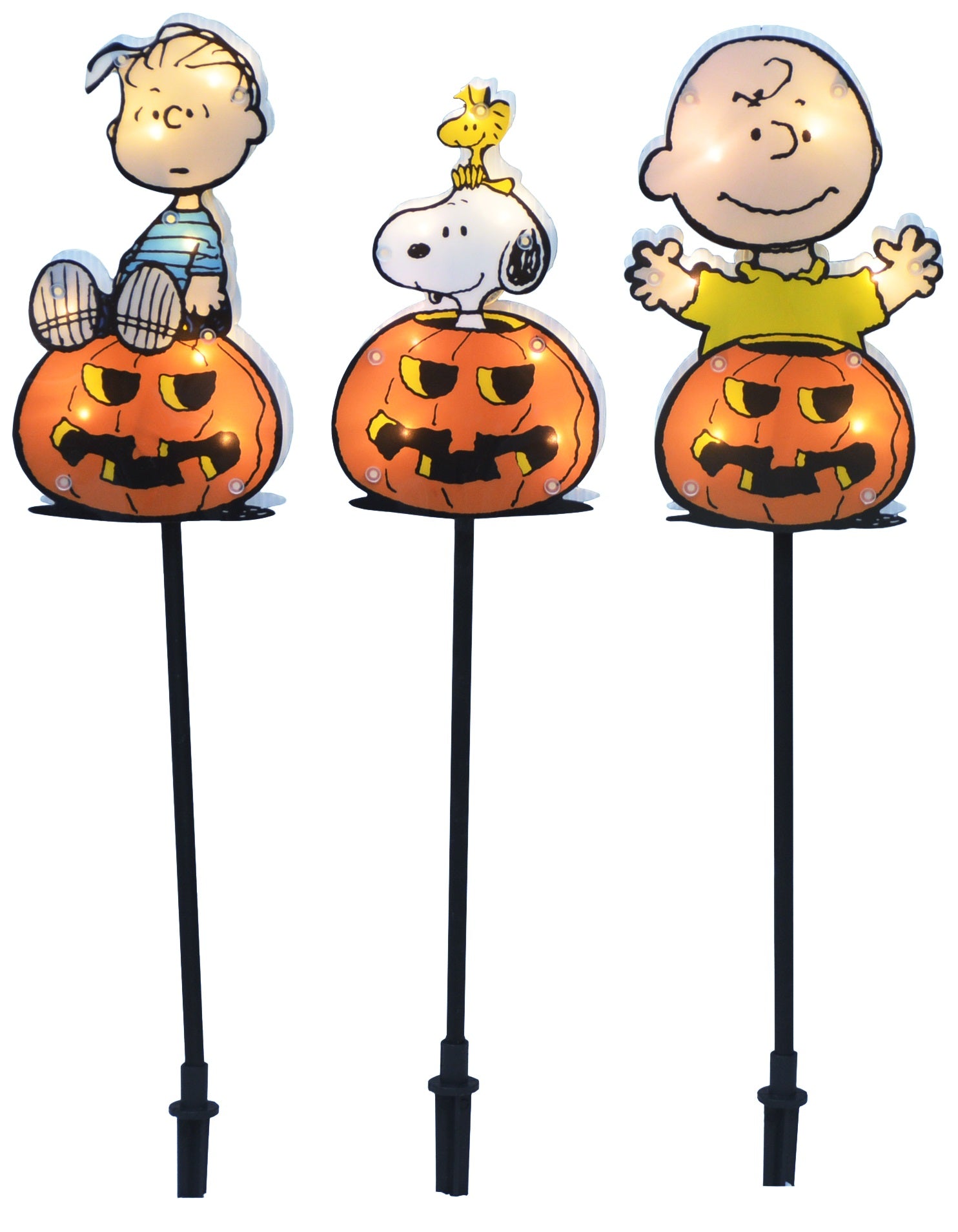 Set of 3 Peanuts® Gang Great Pumpkin Lighted Pathway Markers