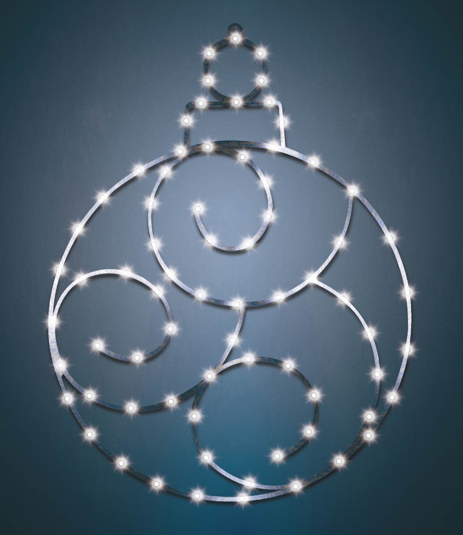 A pure white LED ornament decoration.