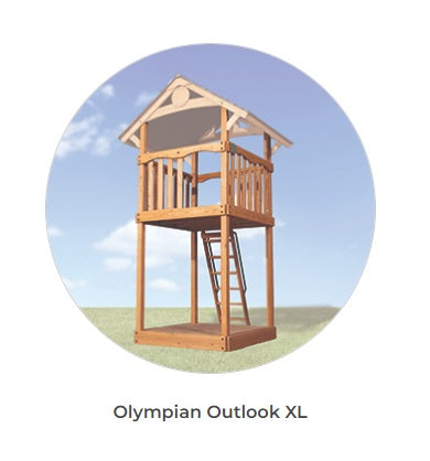 Olympian Outlook XL 2B Wooden Swing Set by Backyard Adventures