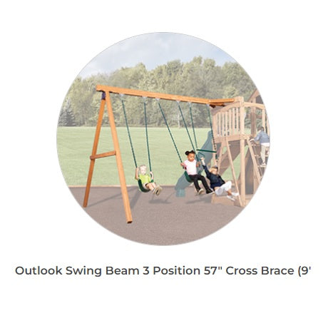 Olympian Outlook XL 2B Wooden Swing Set by Backyard Adventures