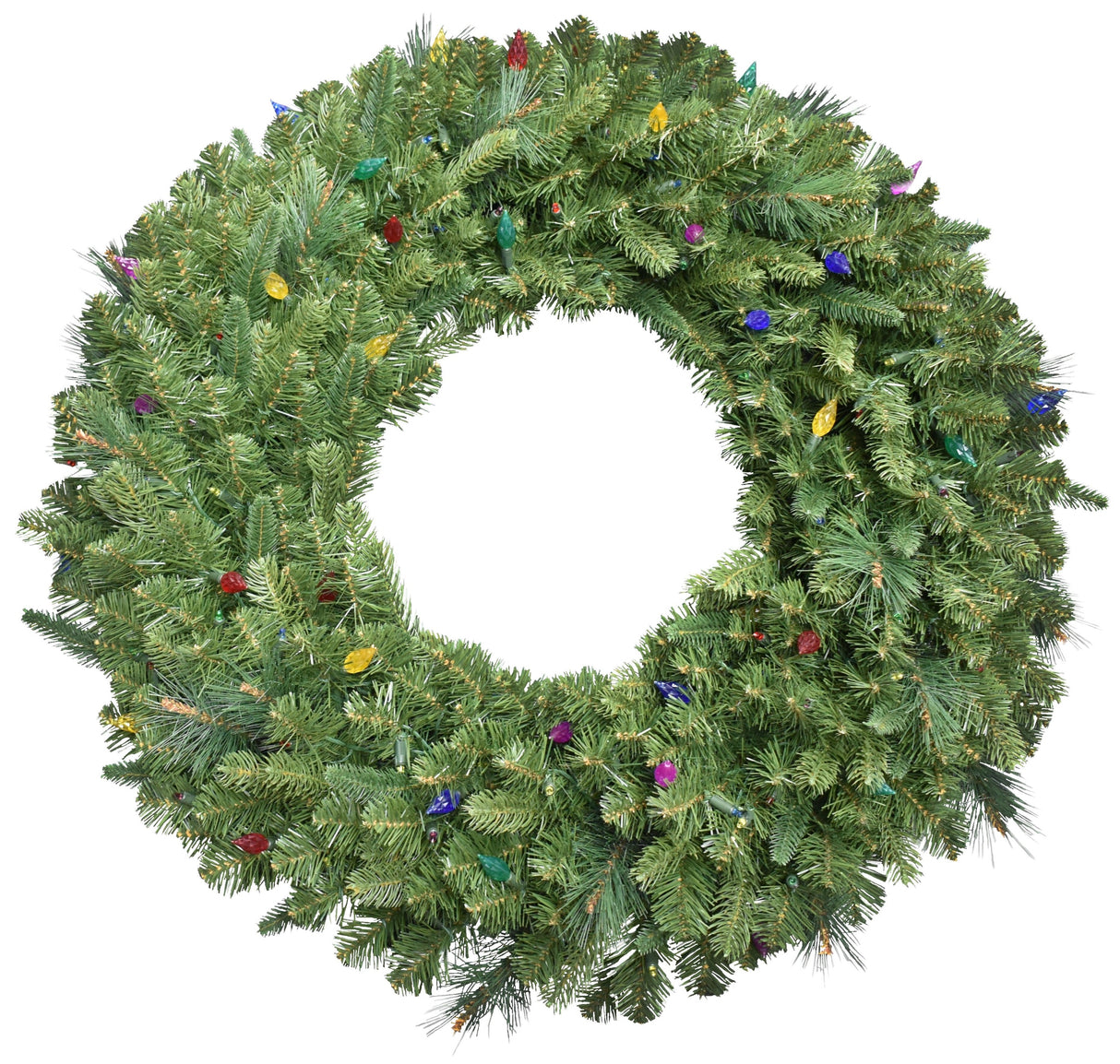 36" Winchester Pine Wreath Pre-Lit with C6 Designer Steady Lights