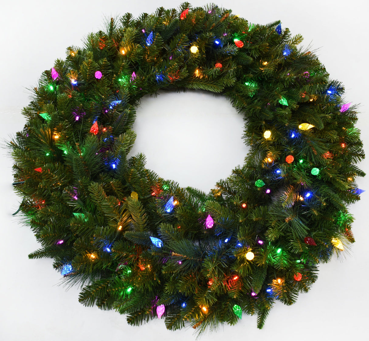 36" Winchester Pine Wreath Pre-Lit with C6 Designer Steady Lights