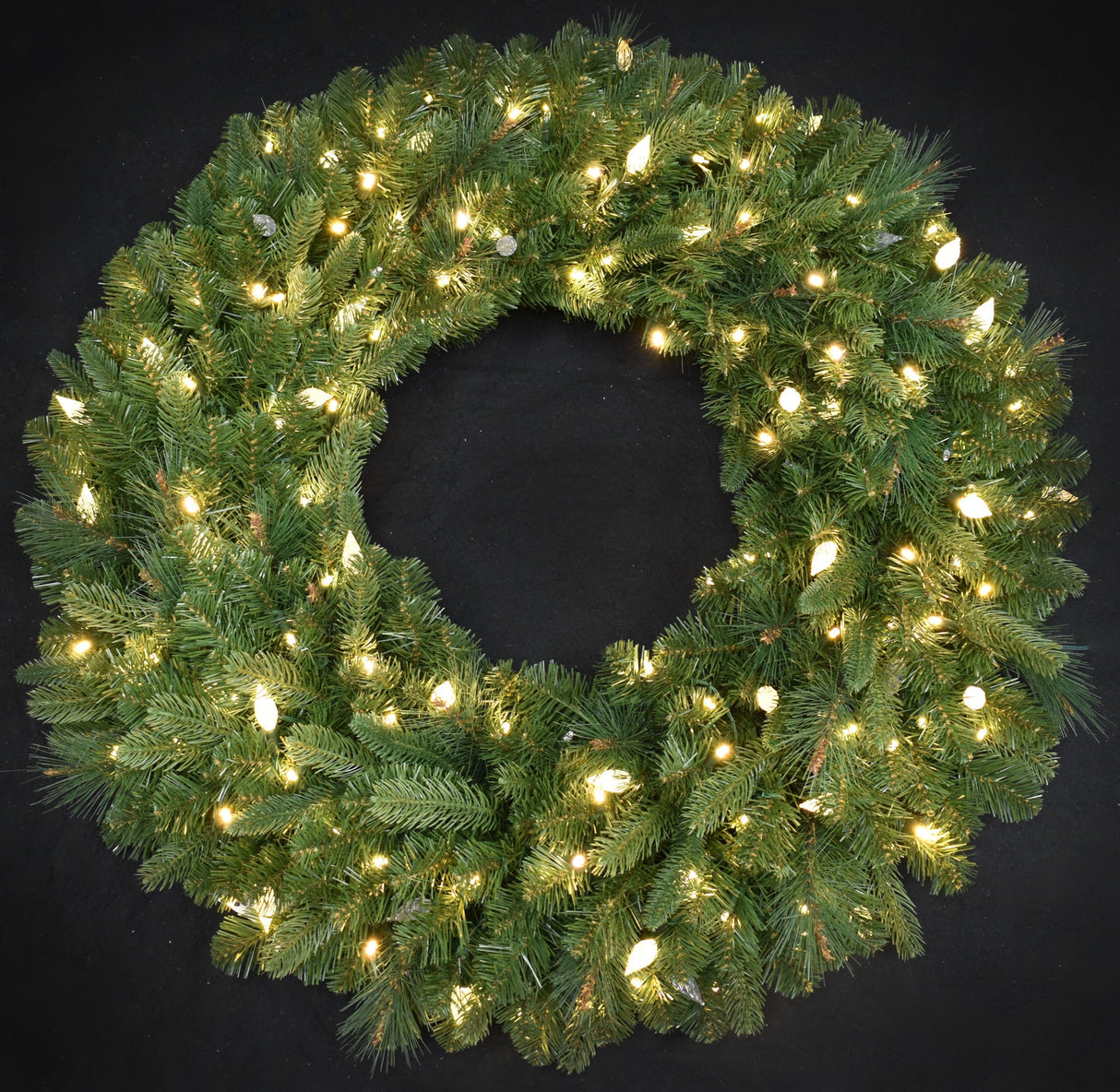 36" Winchester Pine Wreath Pre-Lit with C6 Designer Steady Lights