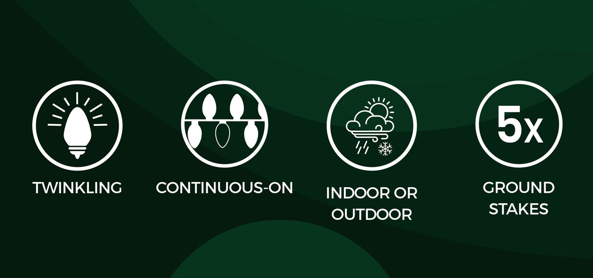 9' LED Spire Tree With Star Yard Art Decoration