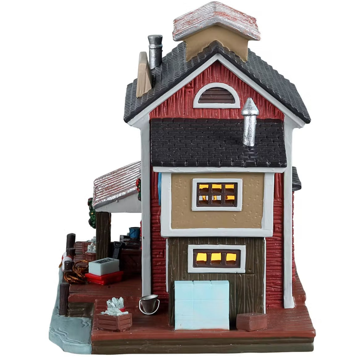 Lemax Plymouth Corners Lighted Building: Moore's Fish Packing Co. #25910